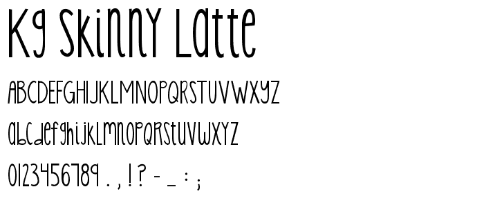 KG Skinny Latte font